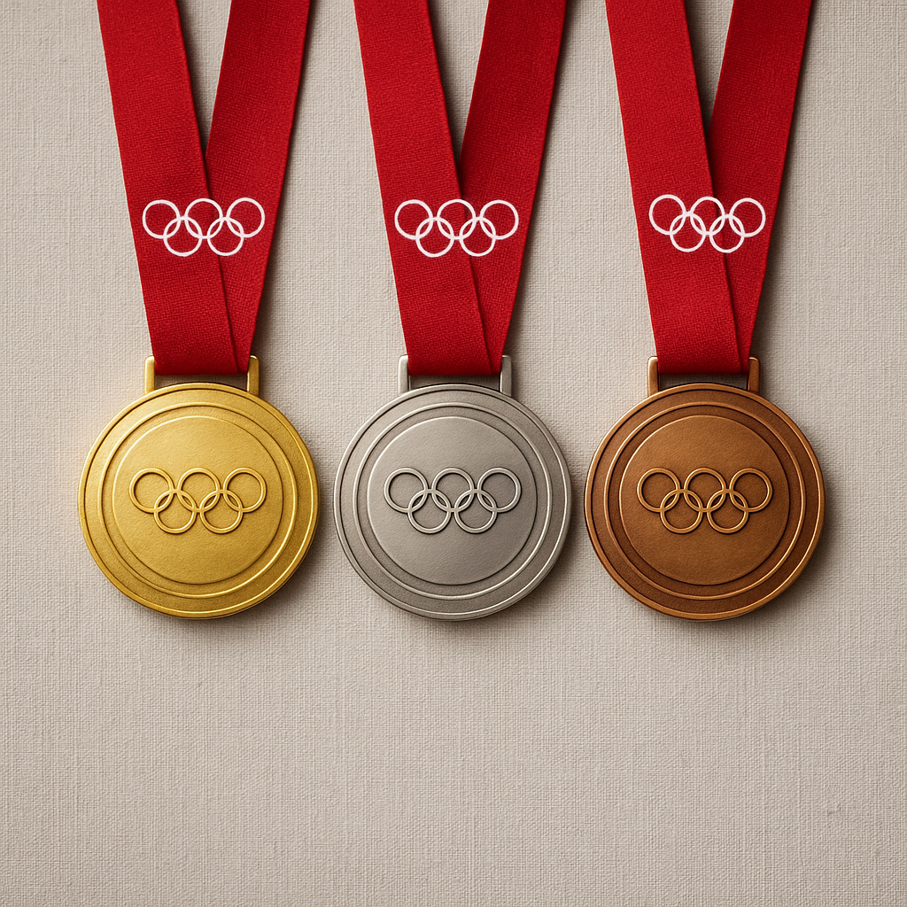 olympic medals gold silver and bronze