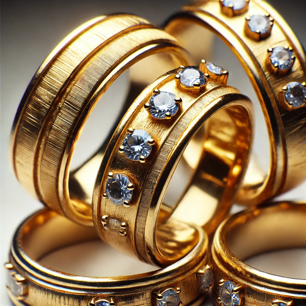 sell scratched yellow gold diamond rings