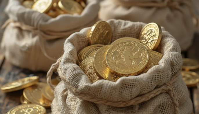 gold and silver coins