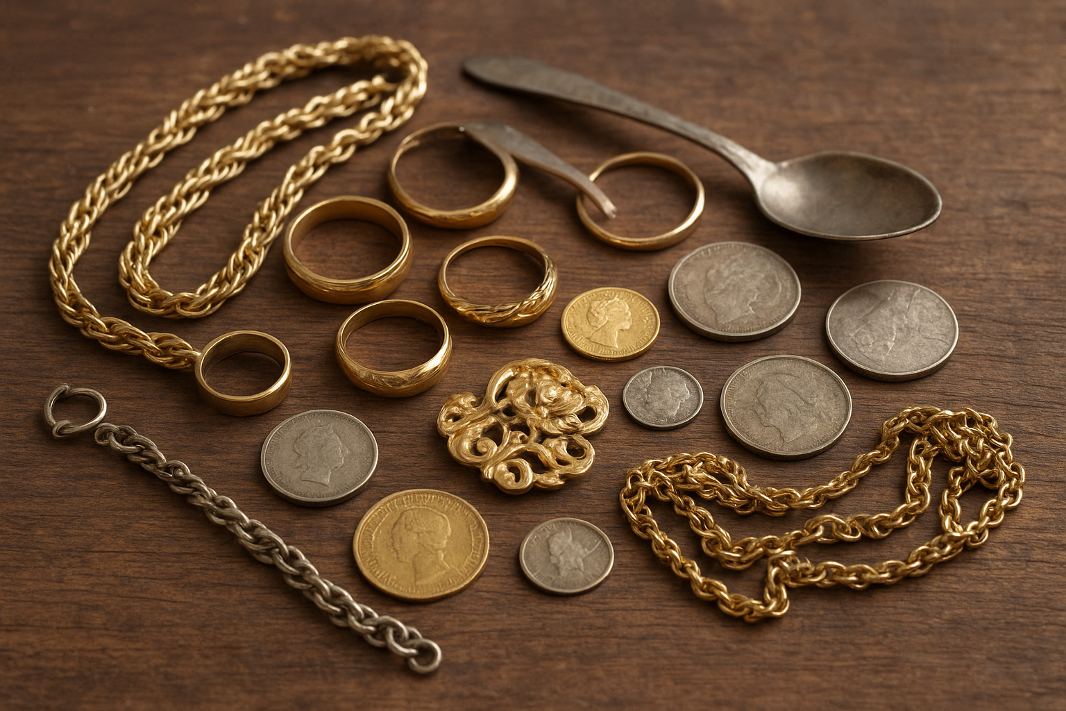 old gold and silver
