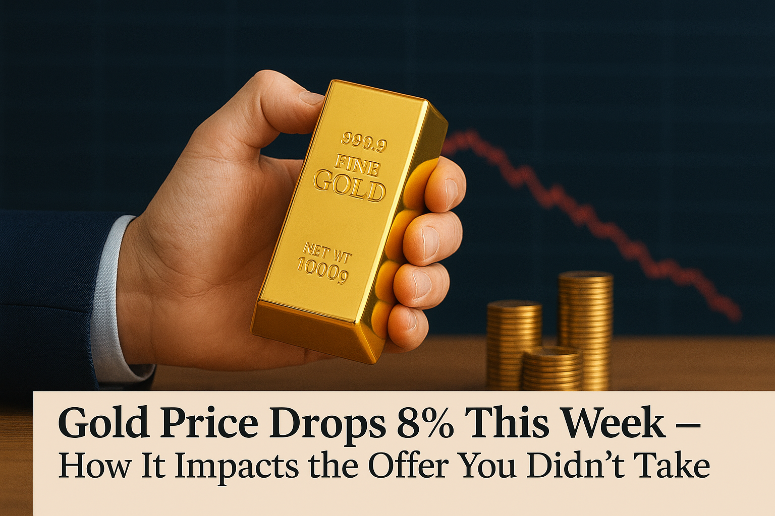 Gold Price Falls 8% – Why Waiting to Sell Could Cost You Thousands