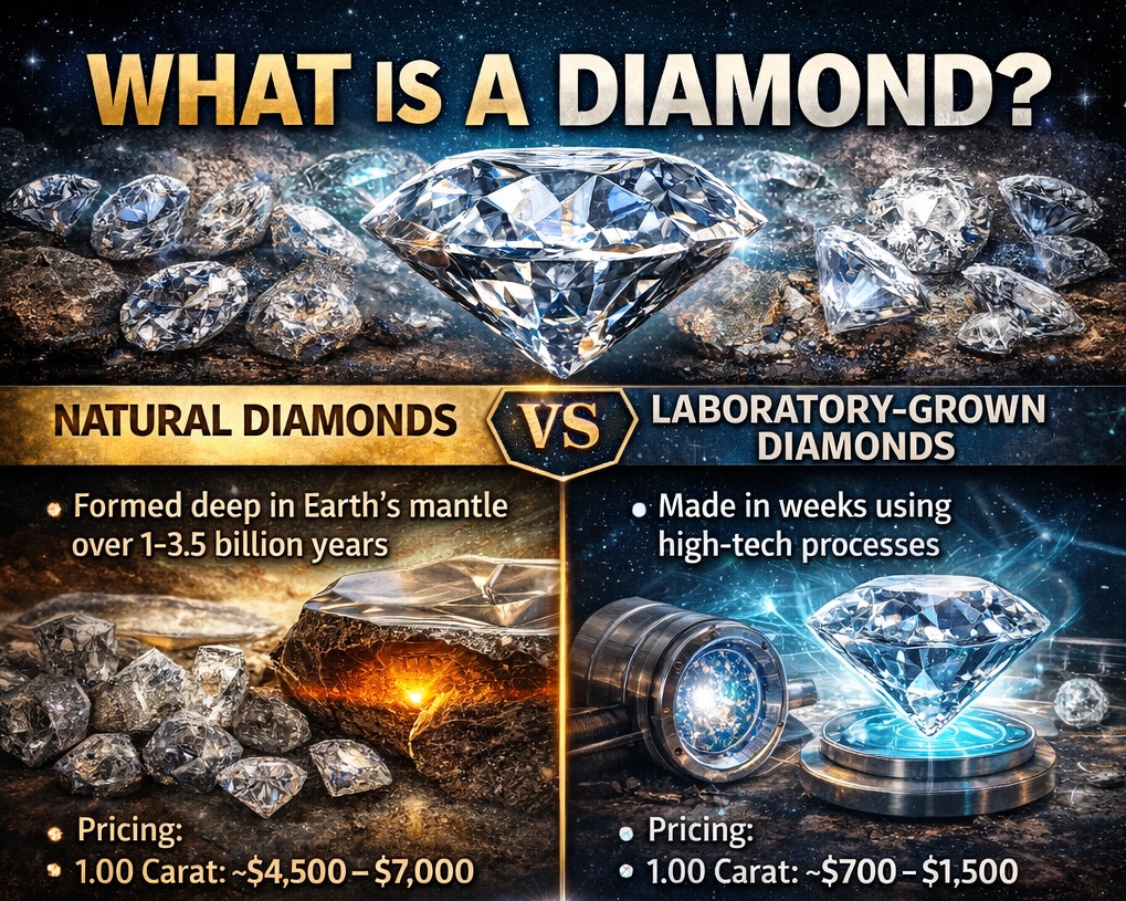 What Is a Diamond? Natural vs Laboratory-Grown – Structure, Science and Pricing